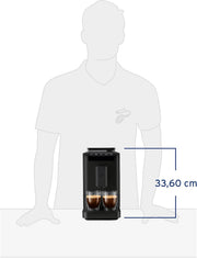 Cafetera superautomática Tchibo Esperto2 Caffè con función para 2 tazas para Caffè Crema y Espresso, Granite Black - INCLUYE set de degustación de café GRATIS