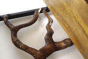 Estantería de pared Kobolo - Rama de árbol - 3 estantes - 59x20x66 cm - de hierro y madera