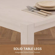 Juego de comedor moderno - Mesa de 80" + 6 sillas acolchadas, estructura de madera maciza, capacidad de la mesa de 400 lbs, fácil montaje