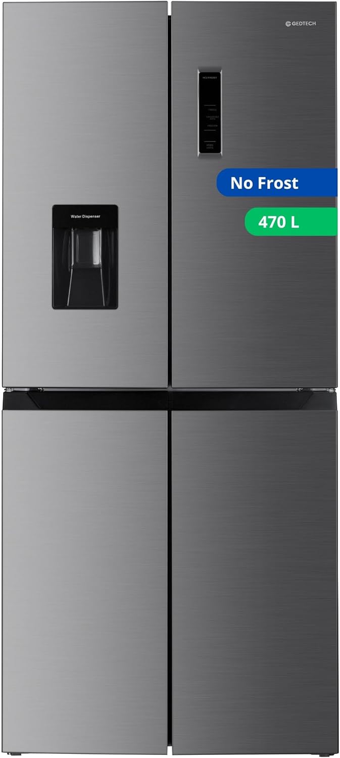 Refrigerador multipuertas GEDTECH GMP470IXT 470L (301L + 169L) - Dispensador de agua - No Frost - Acero inoxidable
