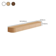 Mueble de TV moderno de madera color marrón nuez para montaje en pared con luz