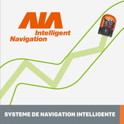 Robot cortacésped inteligente y conectado WORX Landroid Plus WR165E, 500 m² (máx. 600 m²), fácil instalación, configurable, pendiente del 35%, sensor de lluvia, corte de bordes, corte rápido