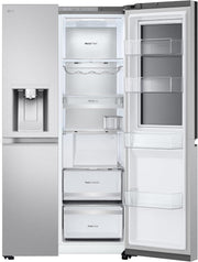 Frigorífico Side by Side LG GSGV81PYLL, Clase E, 635 L, Instaview, frigorífico con congelador, dispensador de hielo, hielo picado y agua, Total NoFrost, compresor Smart Inverter, Wi-Fi