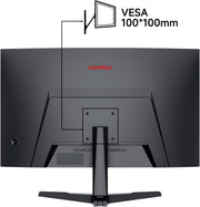 Monitor Gaming KOORUI de 27 pulgadas, pantalla QHD 2560x1440, 180 Hz, pantalla curva, Adaptive-Sync, VESA 100x100 mm, 2xHDMI 2.0 y 1xDisplayPort 1.4