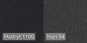 Sofnet conjunto de sofá en forma de U Faris con función de dormir - sofá, sofá cama con arcón, conjunto de sofá con función cama, sofá grande, sofá cama (negro + grafito (Madryt 1100 + Inari 94))