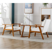 Juego de 2 sillas decorativas de estilo moderno de mediados de siglo con mesa auxiliar