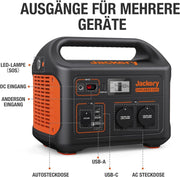 Jackery Explorer 1000, 1002Wh estación de energía portátil, batería externa con 230V/1000W (pico 2000W)