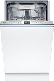 Lavavajillas inteligente Bosch Serie 2 SPV2IKX10E, totalmente integrable, 45 cm de ancho, cesta para cubiertos, secado extra con solo pulsar un botón, InfoLight punto de luz rojo en el suelo, protección AquaStop contra daños por agua, blanco