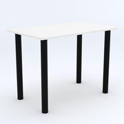 Mesa AKKE 80x60 | Mesa de comedor - Mesa de cocina - Mesa con patas NEGRAS - Mesa de oficina | Blanco