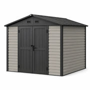 Caseta de jardín de metal con puertas dobles 210x192x186 cm antracita