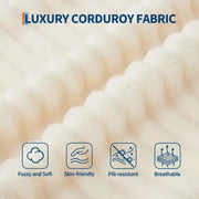 Sofá seccional modular de 108'', sofá de esponja de pana con compresión y asiento profundo, cómodo sofá de espuma viscoelástica para sala de estar y dormitorio, no requiere montaje