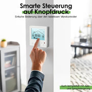 Ventilación residencial Eco Smart DZ Easy+ incl. controlador – 97% de recuperación de calor, control de humedad, Wi-Fi, filtro F7, Ø160mm, extremadamente silencioso, clase energética A, 5 años de garantía