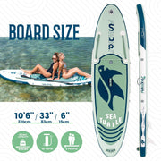 FunWater 320CM y 350CM Tabla de Paddle Surf con accesorios completos, tabla SUP con remo ajustable, bomba, mochila de viaje, correa y bolsa impermeable