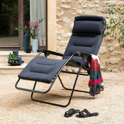 Sillón relax acolchado Lafuma Gravedad Cero - RSX Clip, Acero