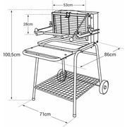 SOMAGIC - Barbacoa de carbón con hogar vertical RAYMOND