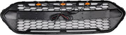 Artudatech Rejilla de parachoques delantero negro brillante compatible con Ford Transit Custom Trail 2018-2023 3LED