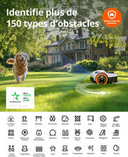 Segway Navimow i105E Robot cortacésped sin cable perimetral, recomendado para 500 m², máx. 600 m², cortacésped robótico con RTK+Visión, mapeo automático por IA, límite virtual, gestión multizona