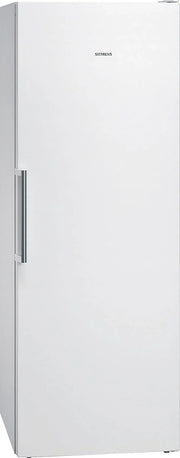 Congelador Siemens GS54NAWCV iQ500, 176 x 70 cm, 327 L, noFrost nunca más volver a descongelar, bigBox espacio para alimentos congelados grandes, varioZone estantes y cajones de cristal flexibles, Blanco