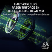 Razer Kraken V4 Pro - Auriculares inalámbricos para juegos con centro de control - Tecnología háptica Sensa HD (centro de control OLED, transductores Triforce de 40 mm, HyperSpeed y Bluetooth, audio espacial THX, RGB) Negro