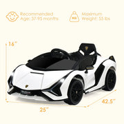 Lamborghini Eléctrico Licenciado con Suspensión y Bluetooth