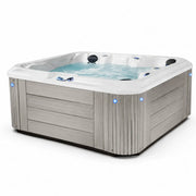 Jacuzzi para 6 personas, acrílico, aluminio, blanco/gris
