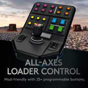 Logitech G Saitek Farm Sim Controller, paquete para Farming Simulator que consta de volante, consola de control, pedales de acelerador y freno, rango de giro de 900°, más de 38 botones, conexión USB, PC/Mac - Negro