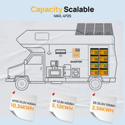 ECO-WORTHY LiFePO4 12V 100Ah Bluetooth con cargador de 12/24V 20A, BMS, protección contra bajas temperaturas para autocaravana, barco y caravana
