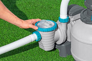 Bomba de filtrado de arena Bestway para piscina sobre suelo 8 327 L - 55,5 cm x 44 cm x 60 cm - Gris/Verde