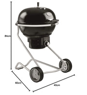 RÖSLE Barbacoa de carbón esférica No.1 AIR F60, sistema de control de aire, termómetro en la tapa, rejilla de acero inoxidable, superficie de cocción extra grande