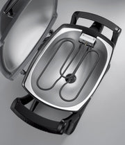 Barbacoa eléctrica Weber Q1400, superficie de cocción de 43 x 32 cm, barbacoa portátil, rejilla de cocción de hierro fundido vitrificado dividida en 2, tapa y cuerpo de aluminio fundido - Gris oscuro (52020079)