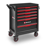 Carro de taller Einhell Accessories vacío, 6 cajones, sistema de bloqueo, guías con rodamientos de bolas, capacidad de carga 135 kg, ruedas con freno