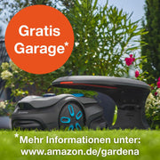 Robot cortacésped Gardena smart SILENO Free Set 750 m², inalámbrico, para céspedes de hasta 750 m², inteligencia LONA, sin cable perimetral, funcionamiento silencioso, cortacésped inteligente con control por app (19924-47)