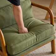 Sillón decorativo tapizado de estilo moderno de mediados de siglo