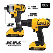 Kit combinado inalámbrico de 28 herramientas DEWALT 18V Li-Ion