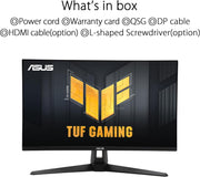 ASUS TUF Gaming VG279QM1A – Monitor gaming de 27" Full HD (1920x1080), 280Hz(OC), Fast IPS, ELMB Sync, 1ms (GTG), Freesync Premium, compatible con G-Sync, Variable Overdrive, 100% sRGB, HDR
