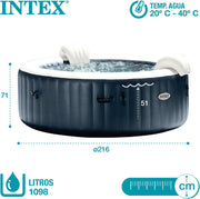 Intex - 28432NP - Pure Spa Azul Marino 6 plazas
