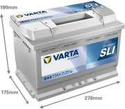Batería de coche Varta Silver Dynamic E44, 12 V 77Ah 780 Amperios (En)