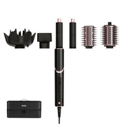 Shark FlexStyle 5 en 1, moldeador de aire y secador de pelo, accesorio rizador Auto-Wrap, cepillo plano, cepillo ovalado, concentrador, difusor, estuche de almacenamiento, sin daños por calor, negro/oro rosa, HD440EU