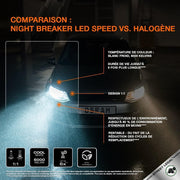 OSRAM NIGHT BREAKER LED SPEED H7 450, luces de carretera y de cruce LED homologadas para uso en carretera, hasta un 450% más de brillo, 6000 K, no requiere accesorios mecánicos, LEDEC02 integrado