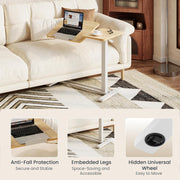 Mesa auxiliar FLEXISPOT: mesa para portátil y mesa de cama flexible con tablero inclinable, altura ajustable y móvil, ideal para sofá, cama y momentos de lectura (Arce, 80x40cm)