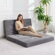 Sofá cama plegable de espuma viscoelástica de 39x75, colchón con 6 botones decorativos