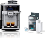 Cafetera superautomática SIEMENS EQ6 plus s700 TE657503DE, para una gran variedad de especialidades de café, boquilla para espuma de leche, molinillo de cerámica, función de doble taza, antical, limpieza automática por vapor, 1500 W, acero inoxidable