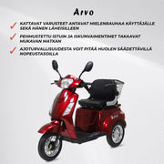 Scooter eléctrico para personas mayores Arvo P300 Rojo