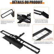 Portabicicletas para Motocicleta Resistente con Rampa de Carga, Soporte de Enganche, Correas de Trinquete, Portaequipajes - Carga Máxima 226 kg