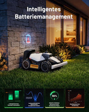 Robot cortacésped MAMMOTION LUBA 2 AWD 1500 sin cable perimetral, rec. 1500 m², LiDAR 360° y visión IA de doble cámara, ajuste automático de altura, pendiente del 80%, DropMow, cartografía multizona automática, 20 zonas múltiples