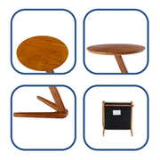 Juego de 2 sillas decorativas de estilo moderno de mediados de siglo con mesa auxiliar