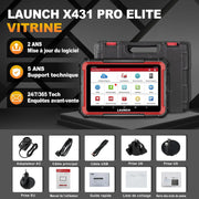 LAUNCH X431 Pro Elite Maletín de diagnóstico OBD2 para coche, bidireccional, codificación en línea de ECU, diagnóstico completo del sistema, más de 38 servicios de reinicio, CANFD DOIP, FCA, 2 años de actualización