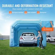 VEVOR Cabina de Pintura Inflable de 6,4x4,1x3 m, Tienda de Pintura Inflable para Automóviles con Soplador Potente de 1100 W y Sistema de Filtración, Estación de Trabajo para Pintura en Taller de Garaje