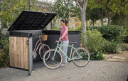 Cofre de almacenamiento para jardín Keter Signature 2020L - Efecto madera