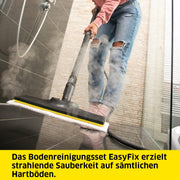 Limpiadora de vapor Kärcher SC 5 EasyFix con función de agua caliente, presión de vapor: 4,2 bar, tiempo de calentamiento: 3 min, superficie: aprox. 150 m², depósito: 0,5 l + 1,5 l, incl. kit de limpieza de suelos EasyFix y boquillas